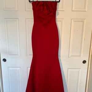 Bebe Makaila Level top Satin belt dress.